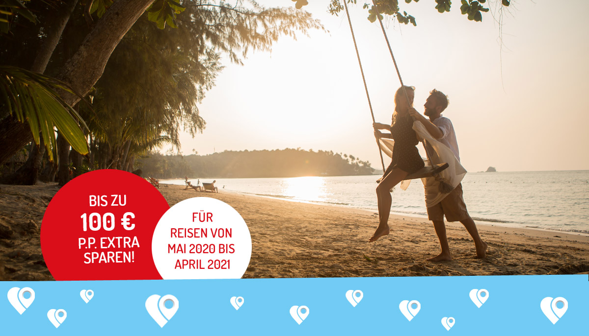 Aktion 100 Euro p.P. beim Urlaub sparen