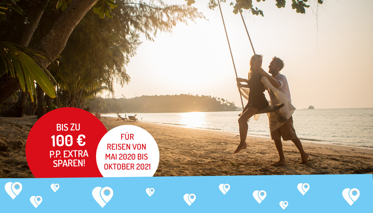 Aktion 100 Euro p.P. beim Urlaub sparen