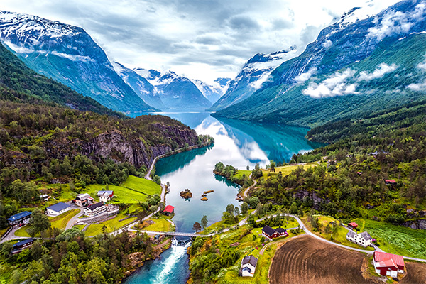 Wundervolle Natur Norwegens Landschaftsfoto