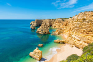 Praia da Marinha-Strand Marinha an der Algarve, Portugal